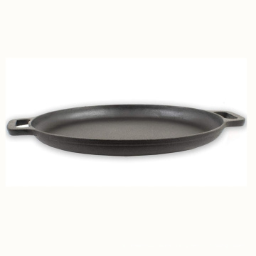 Cast Iron Pizza Pan Portable Grill Plate for BBQ Camping